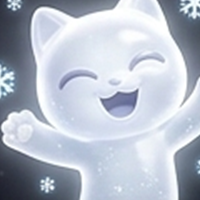 Snowy cat
